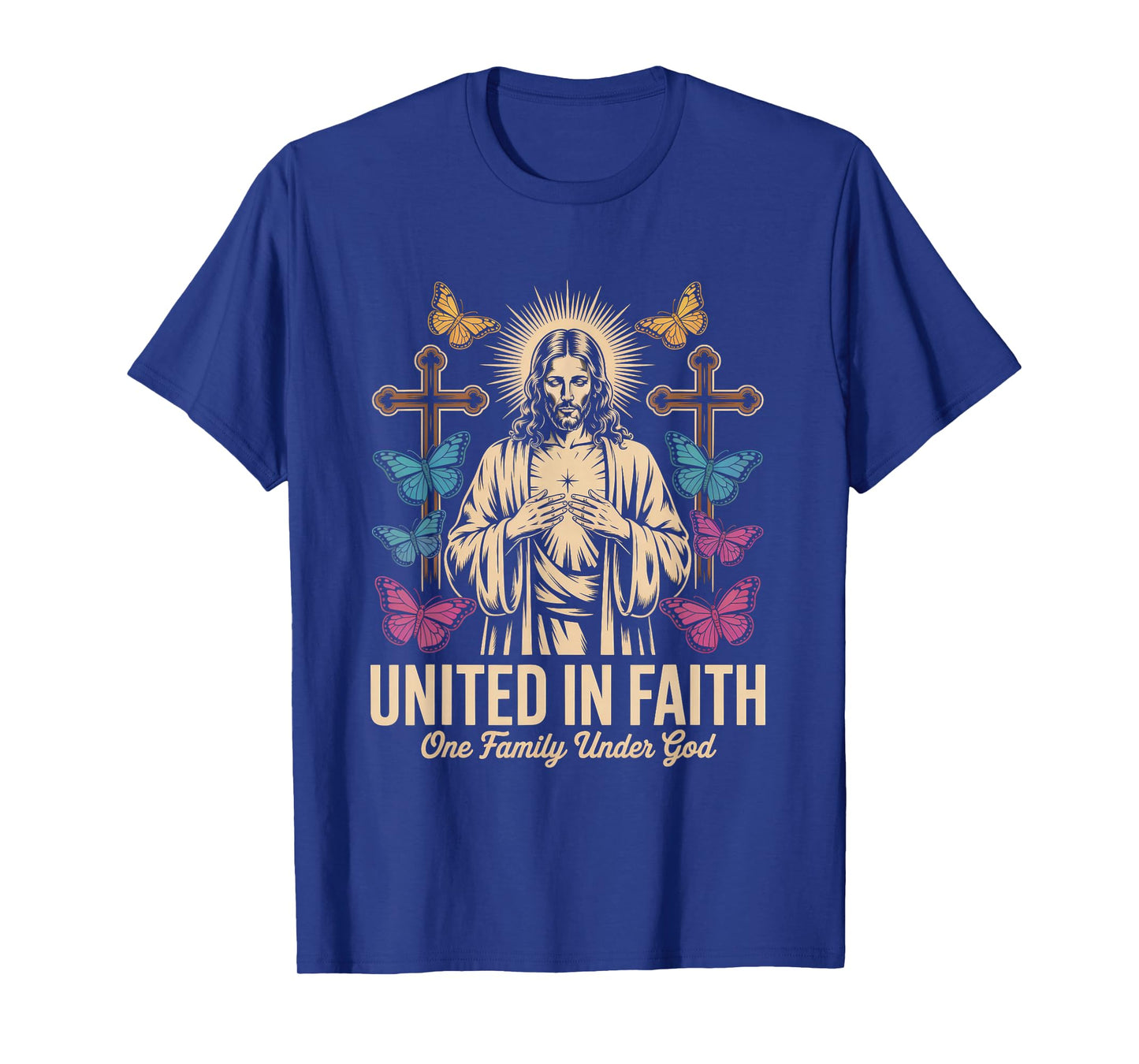 United in Faith Vintage Jesus Christian Streetwear T-Shirt