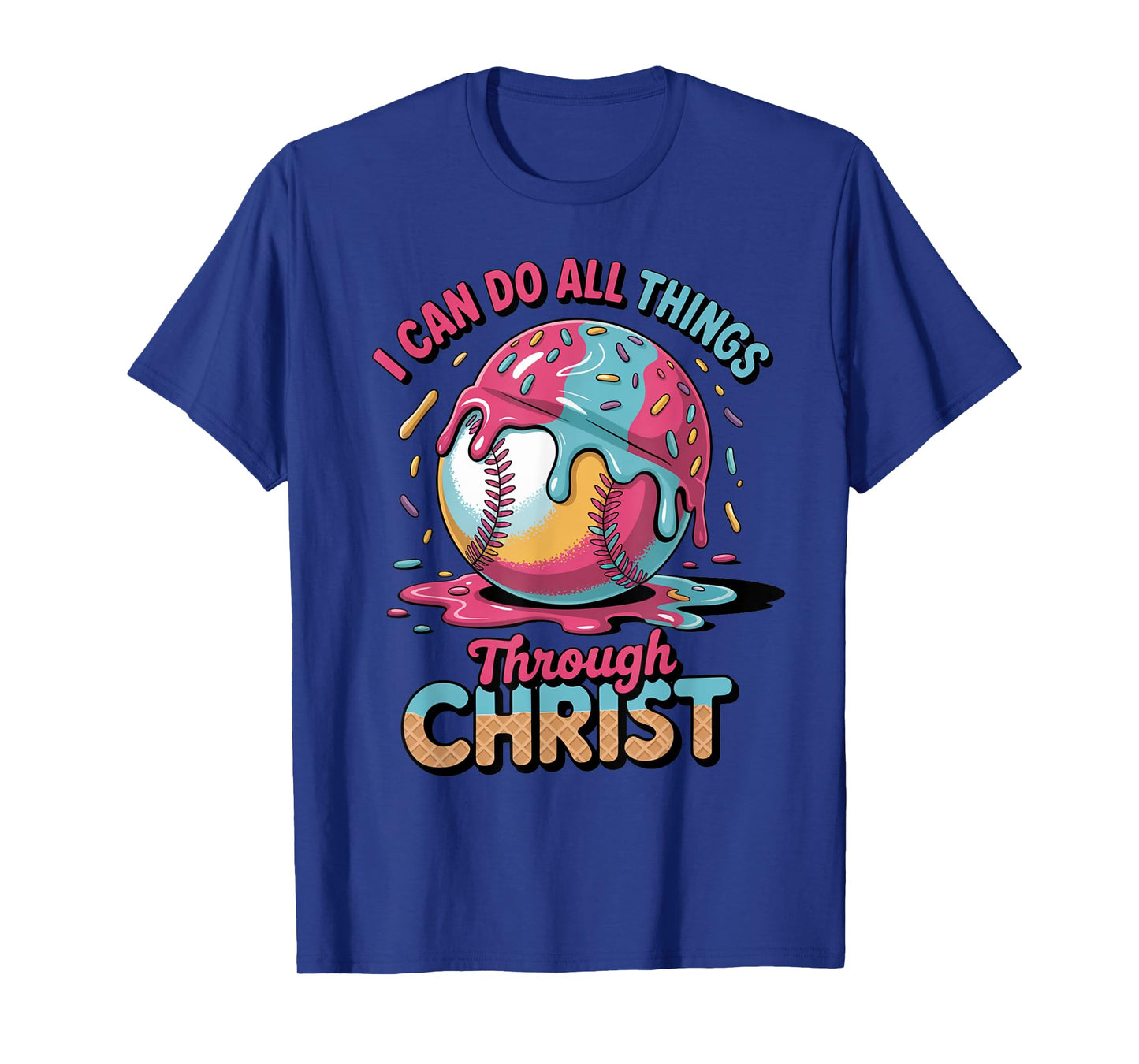 Ice Cream Drip Baseball Stuff Christian Baseball Shirt Boys T-Shirt