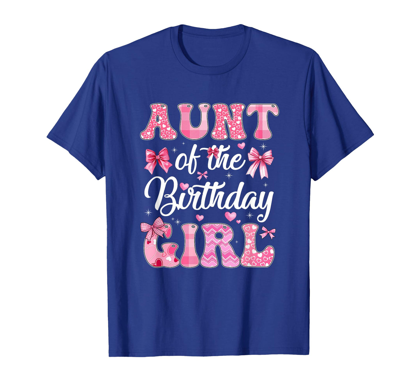 Aunt Of The Birthday Girl Family Pink Coquette Bow T-Shirt