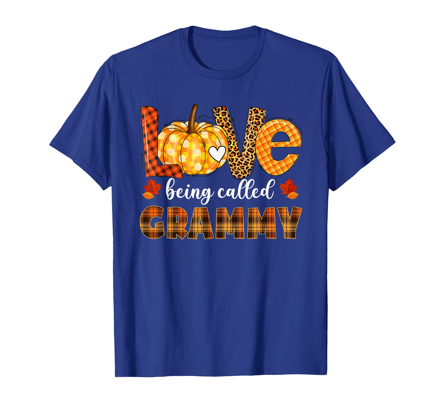 Leopard Pumpkin Love Being Called Grammy Fall Thanksgiving T-Shirt