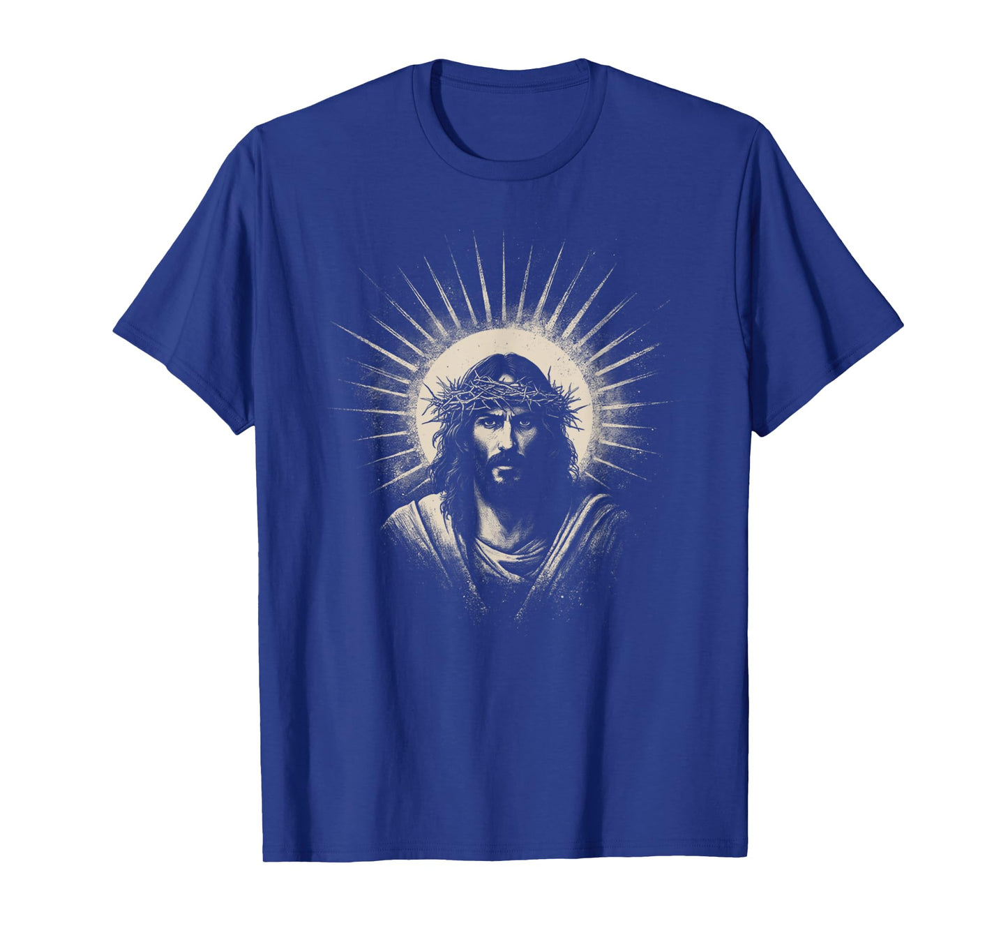 Vintage Face of Jesus Christ Crown of Thorns Catholic Faith T-Shirt