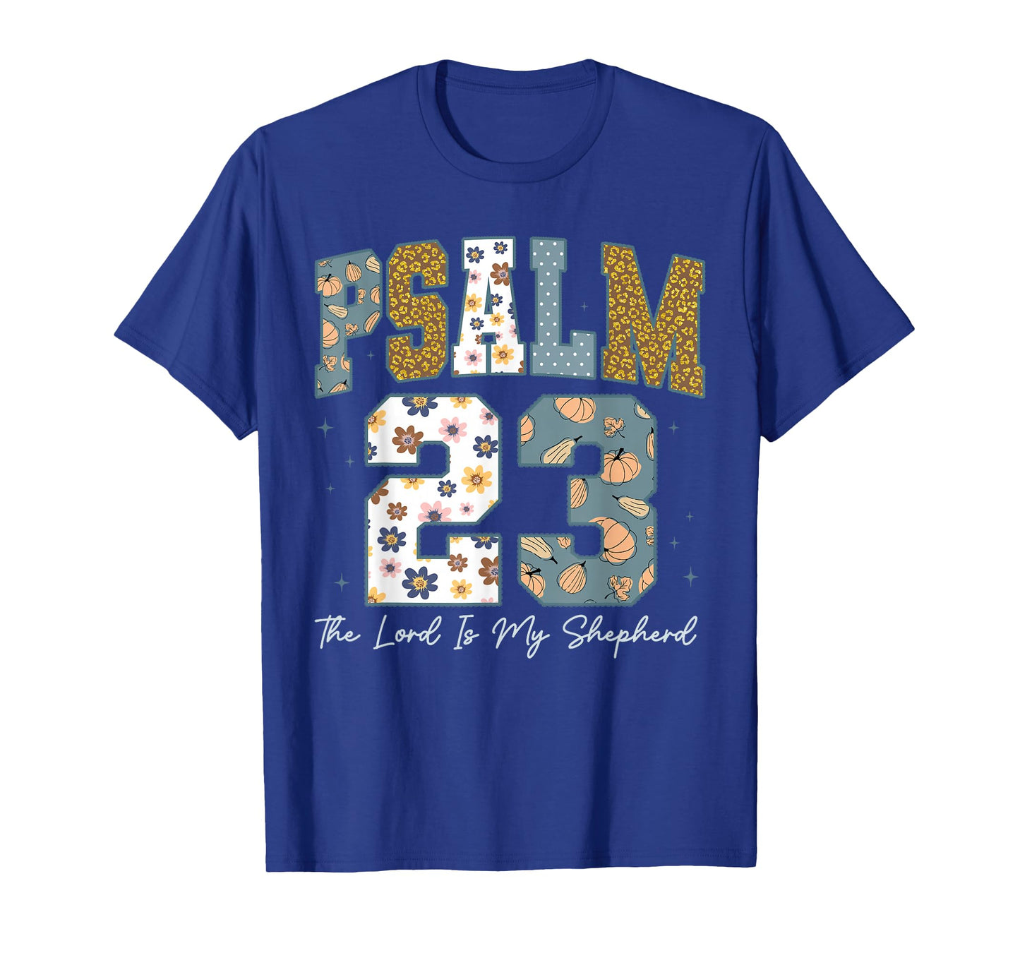 Christian Psalm 23 Retro The Lord is My Shepherd Bible Verse T-Shirt