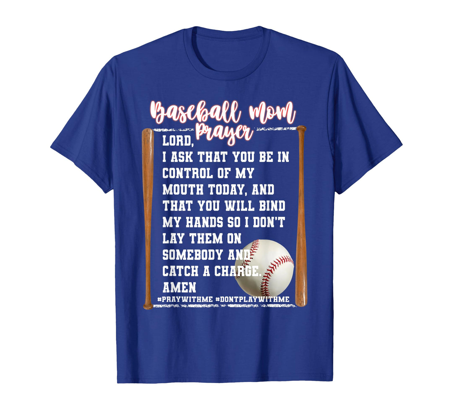 Baseball Mom Prayer Game Day Softbal Christian Religious T-Shirt
