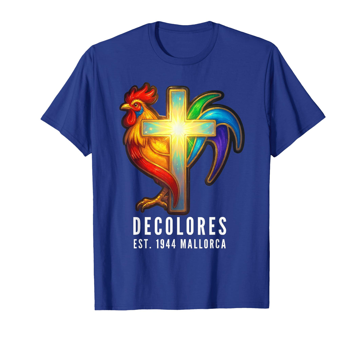 DeColores Cursillo Rainbow Rooster Catholic T-Shirt