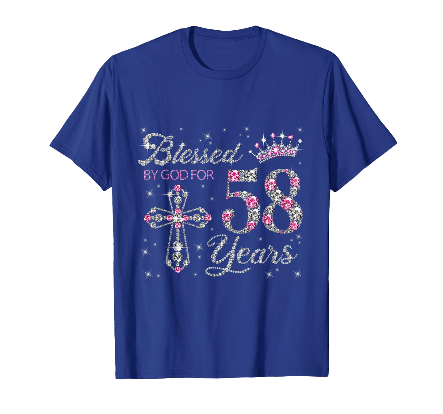 Blessed by God For 58 Years Old 58th Birthday Gift For Women T-Shirt