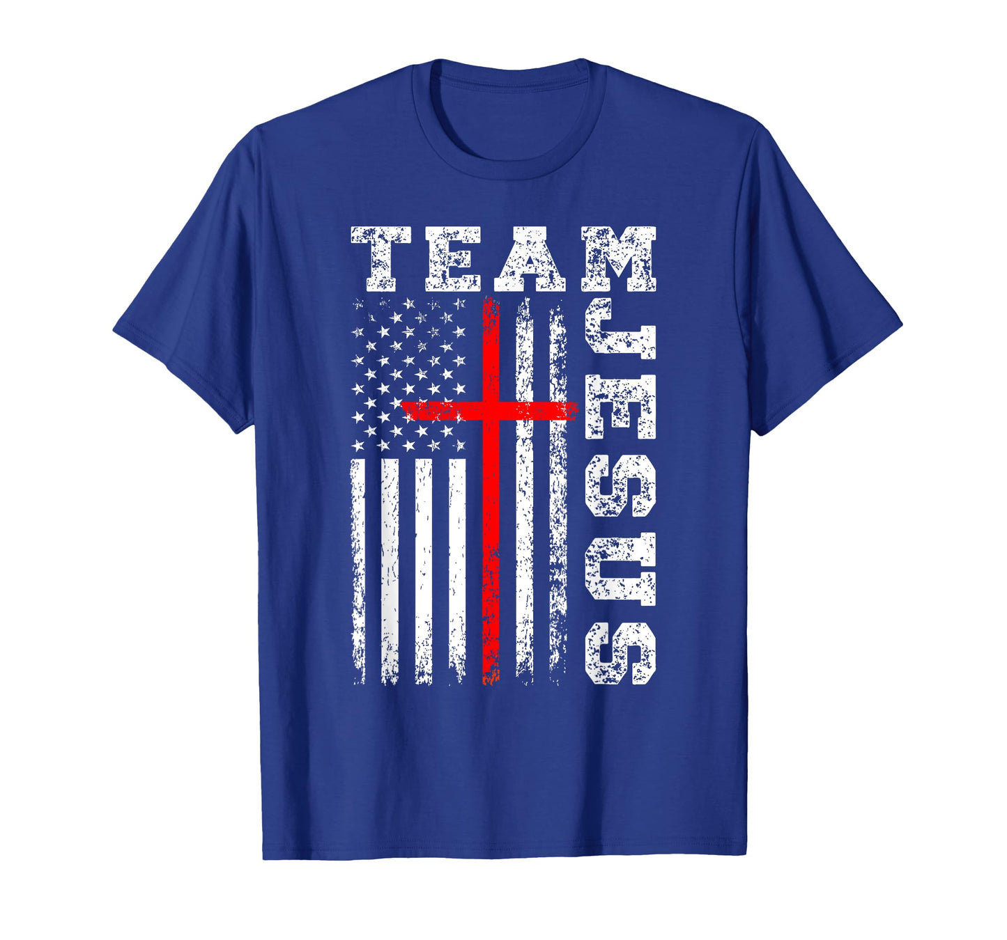 Team Jesus Cross And US Flag T-Shirt