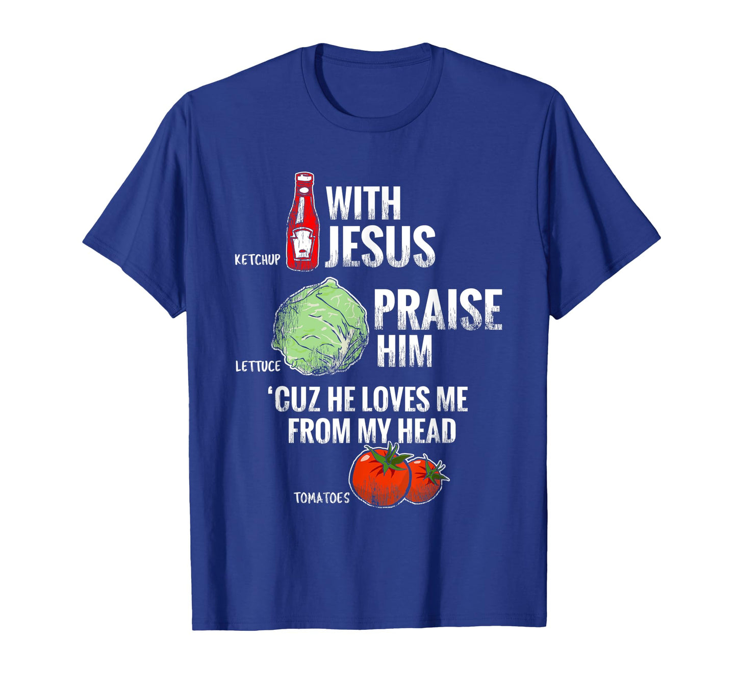 Funny Jesus Christian T-Shirt Vegetarian Tee for Word Pun