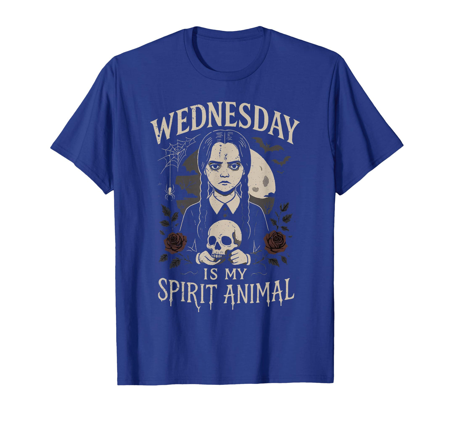 Retro Funny Wednesday is My Spirit Animal Spooky Halloween T-Shirt