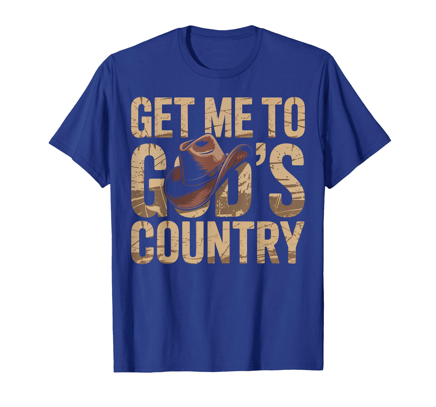 Get Me to God's Good Country Cowboy Western Hat Design T-Shirt