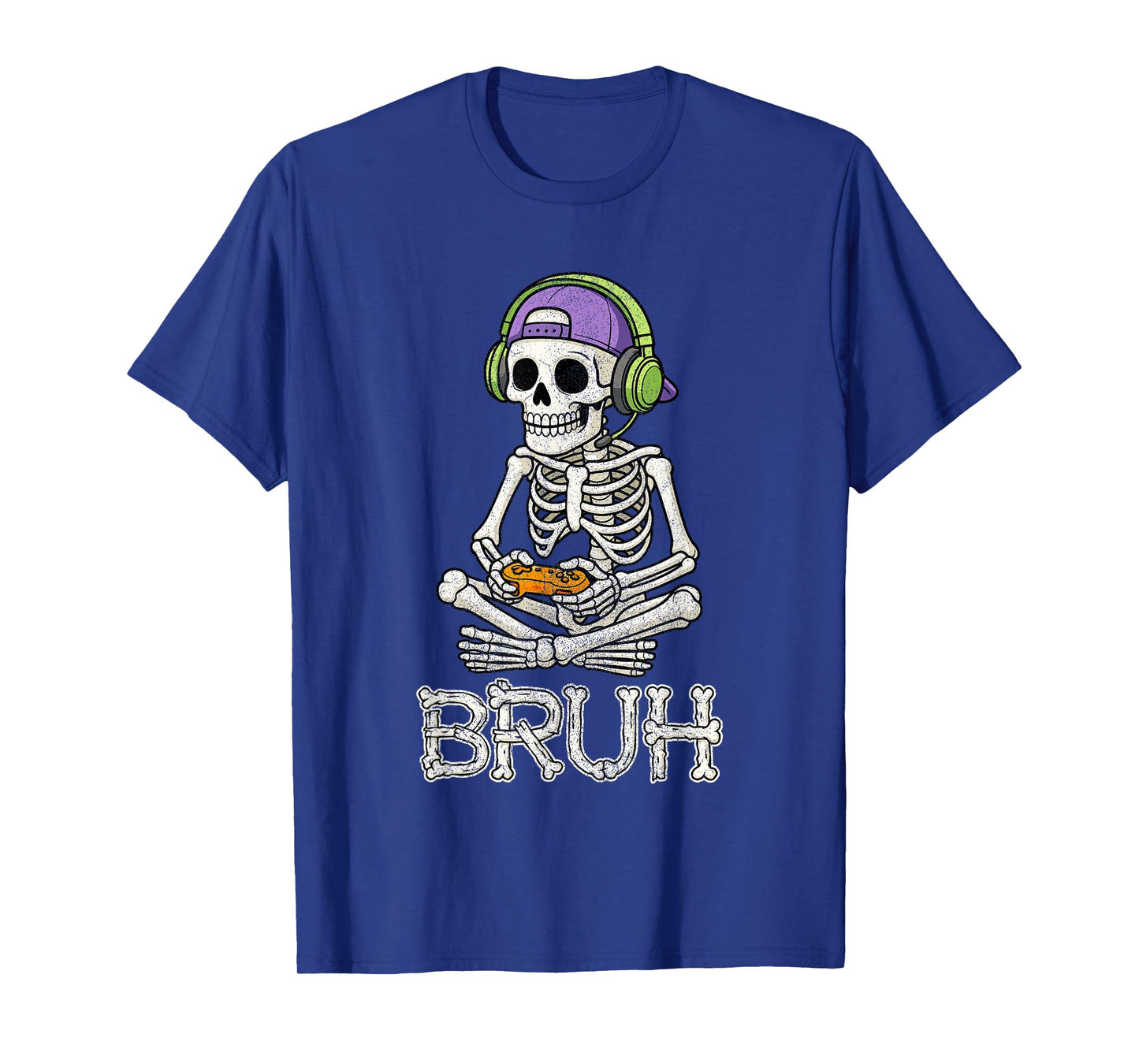 Funny Gamer Skeleton Gamer Teen Boys Video Gaming Bruh T-Shirt