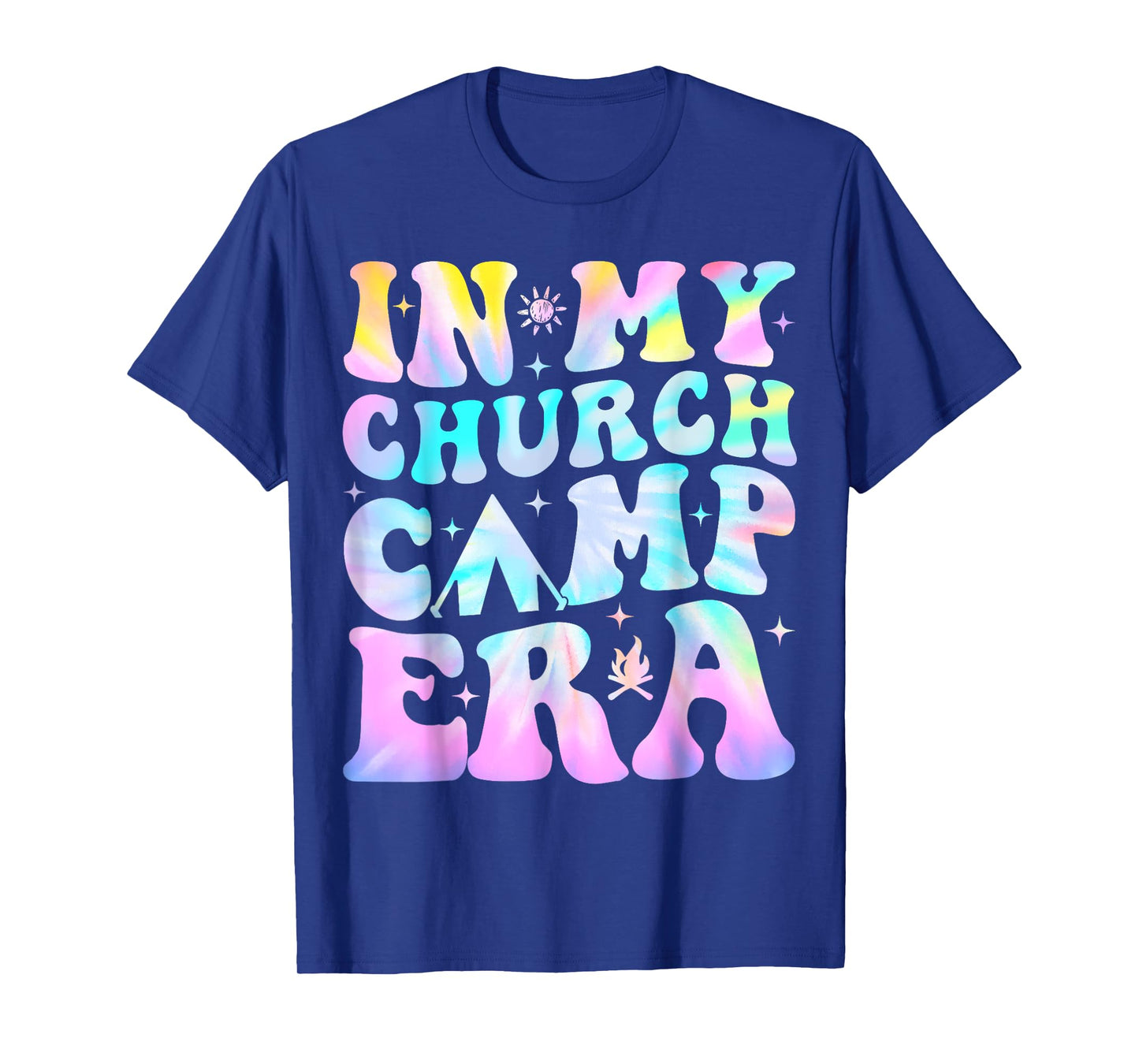In My Church Camp Era Funny Summer Camp Camping Retro T-Shirt