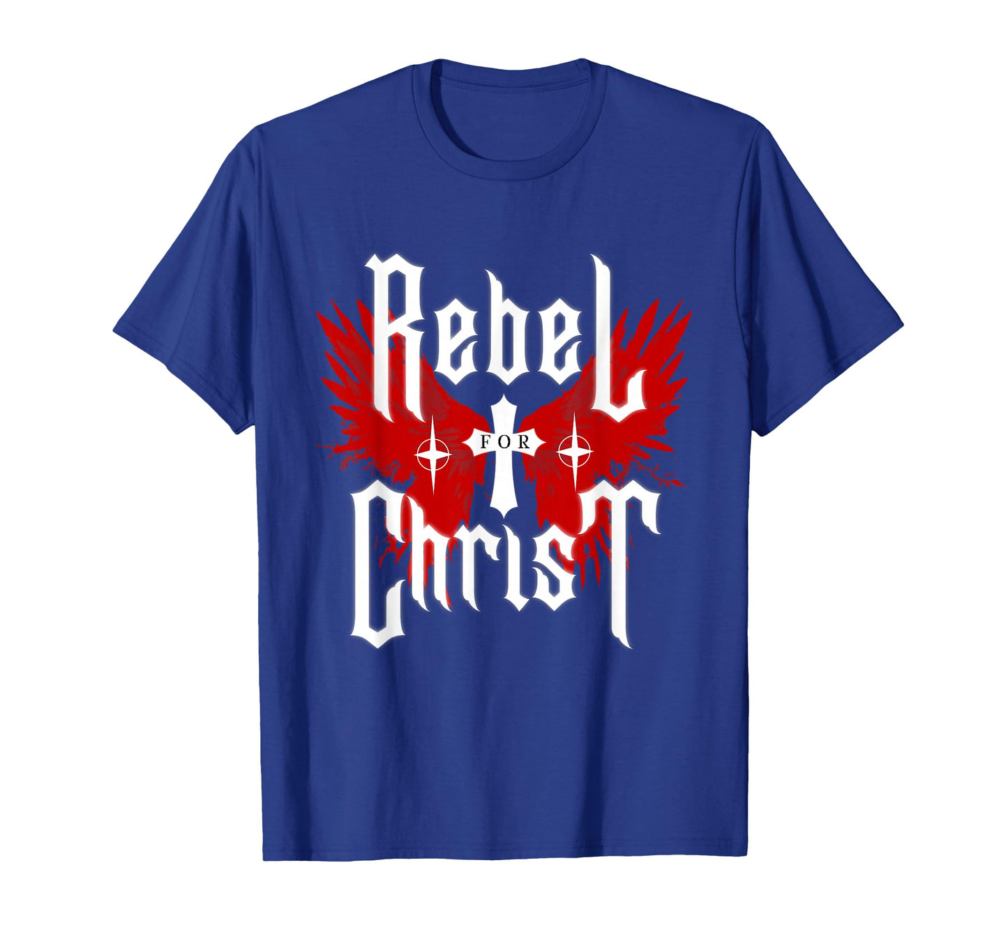 Rebel for Christ Jesus Cross Gothic Y2K Streetwear Punk T-Shirt