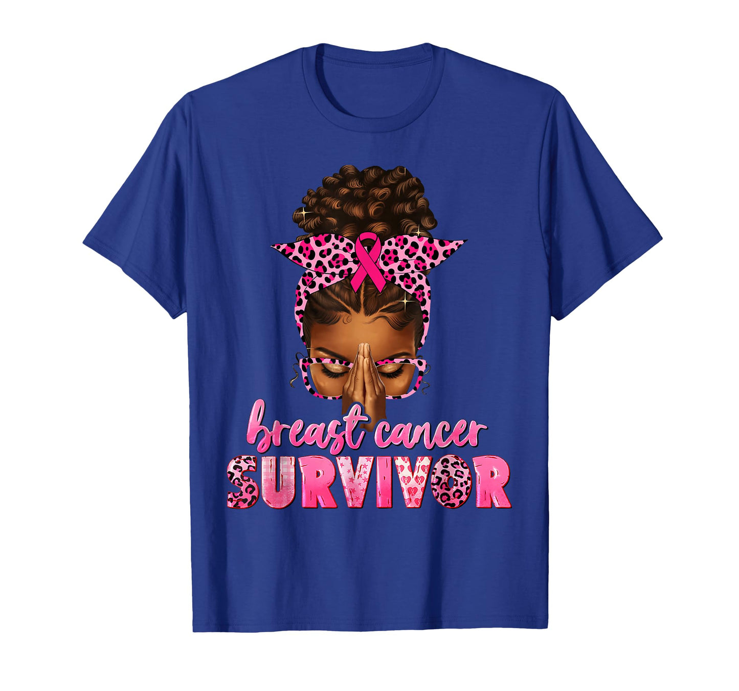 Breast Cancer Survivor Black Women Afro African Christian T-Shirt
