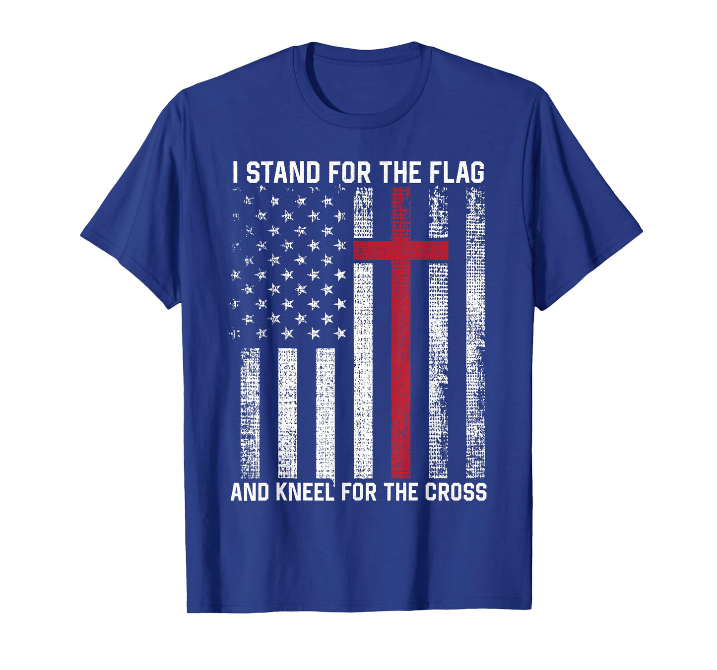 I Stand for the Flag and Kneel for the Cross USA Christian T-Shirt