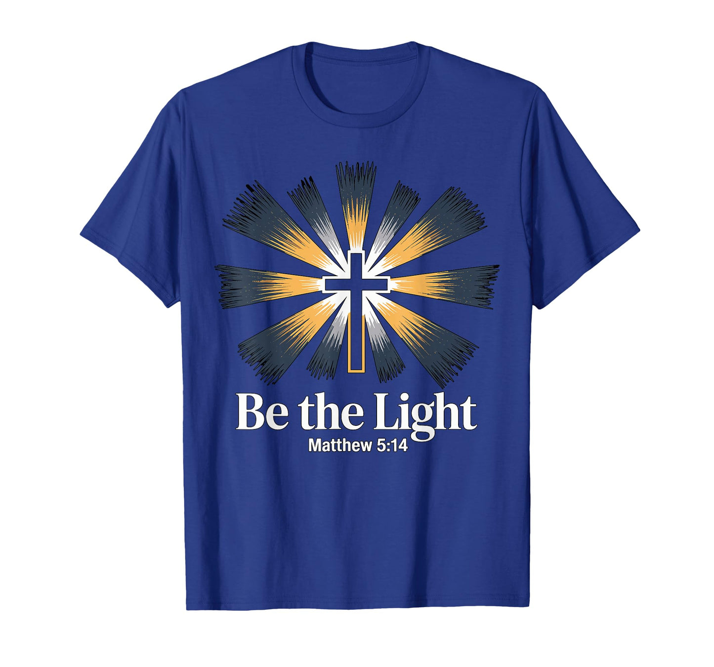 Be The Light Matthew 5 14 Bible Verse Christian Cross Faith T-Shirt