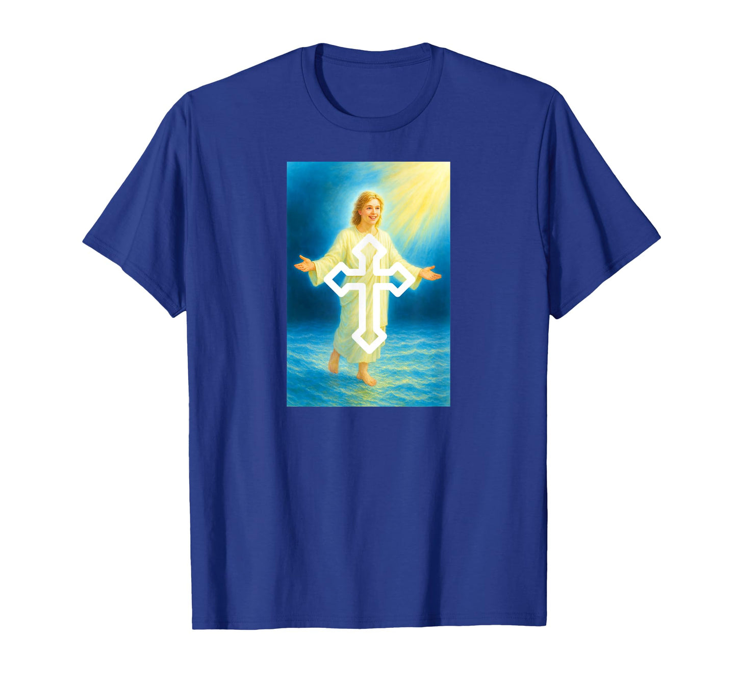 Young Jesus Cross Art | Christian Faith Spiritual Symbol T-Shirt