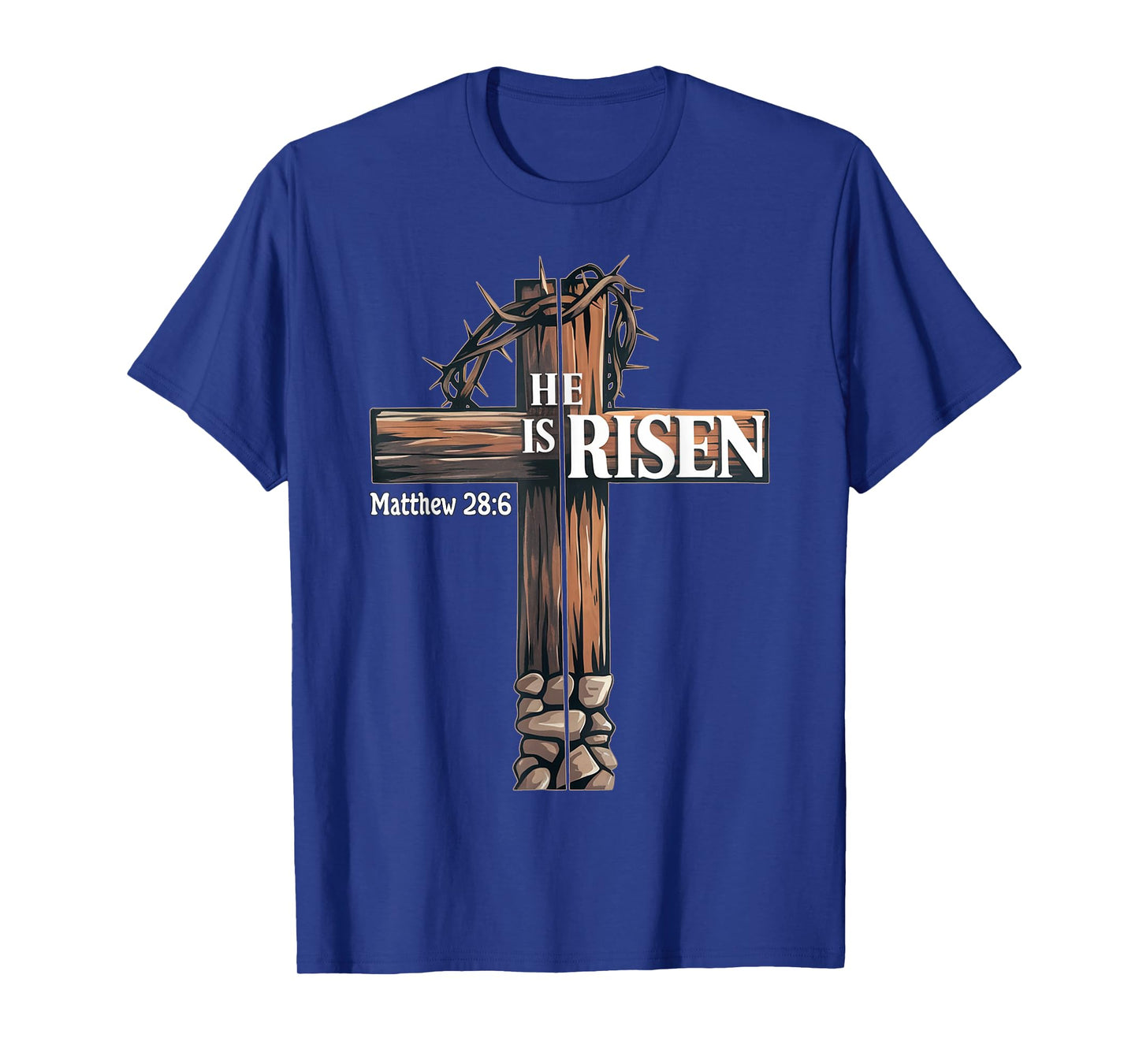 Easter Cross He Is Risen Jesus Christian Men Women Kid Youth T-Shirt