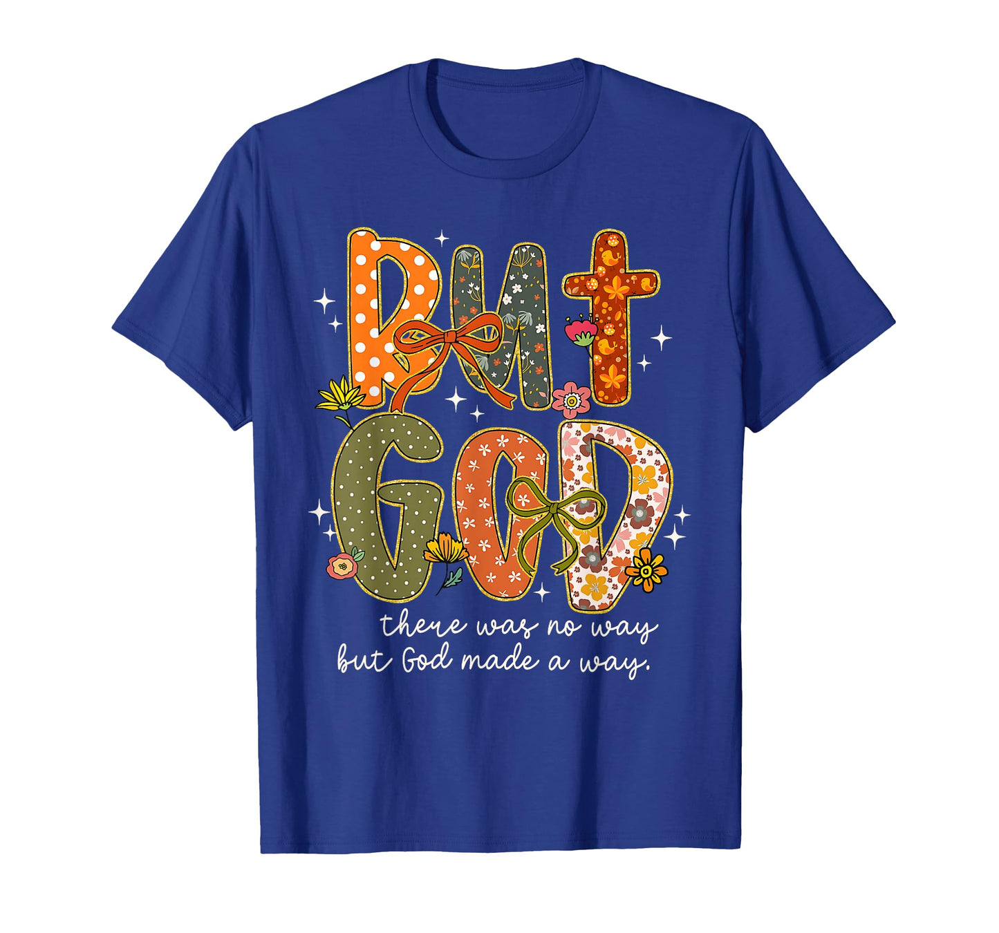 But God Christian Fall Autumn Thankful Floral Coquette Bow T-Shirt