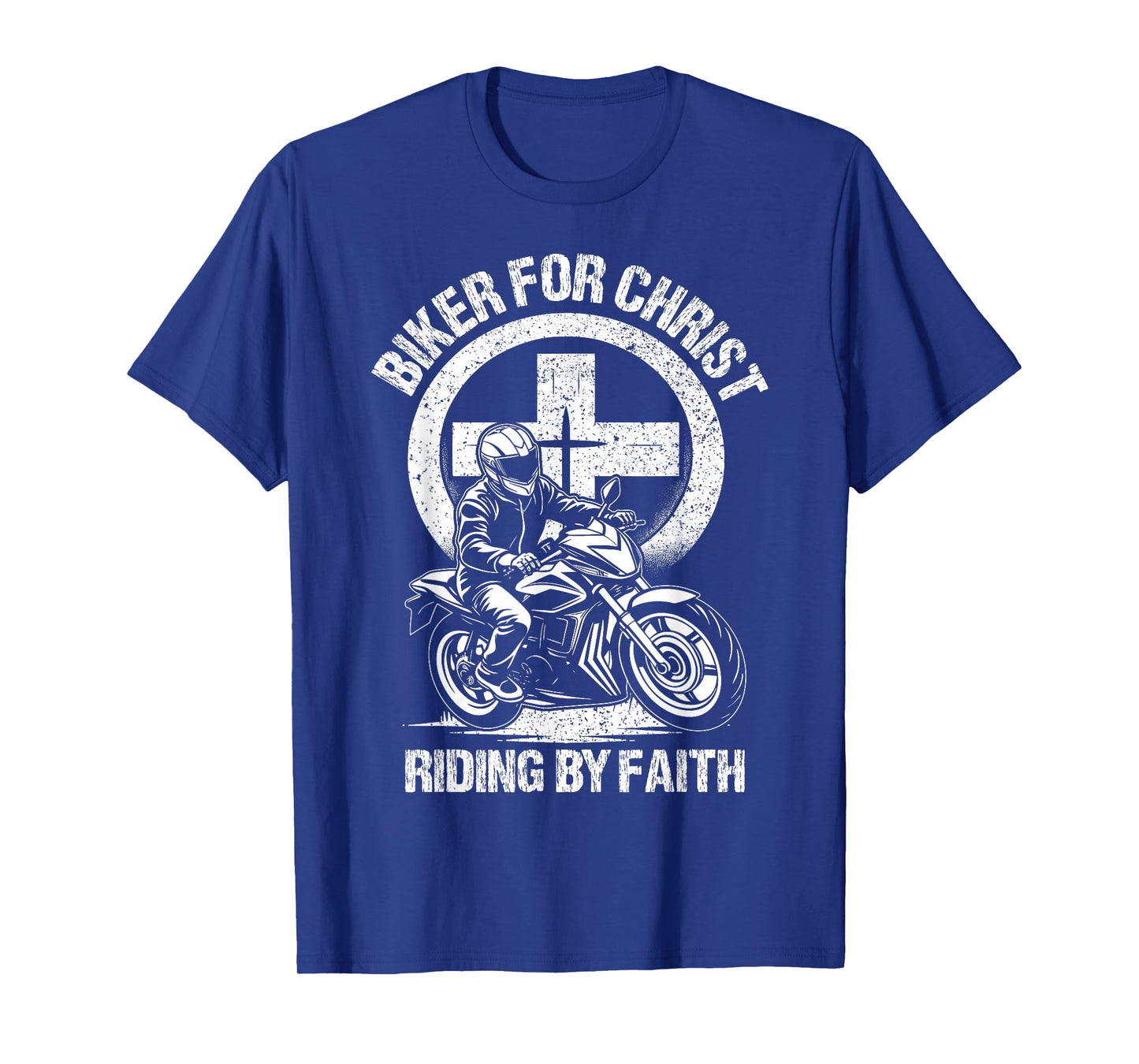 Biker For Christ Riding By Faith T-Shirt