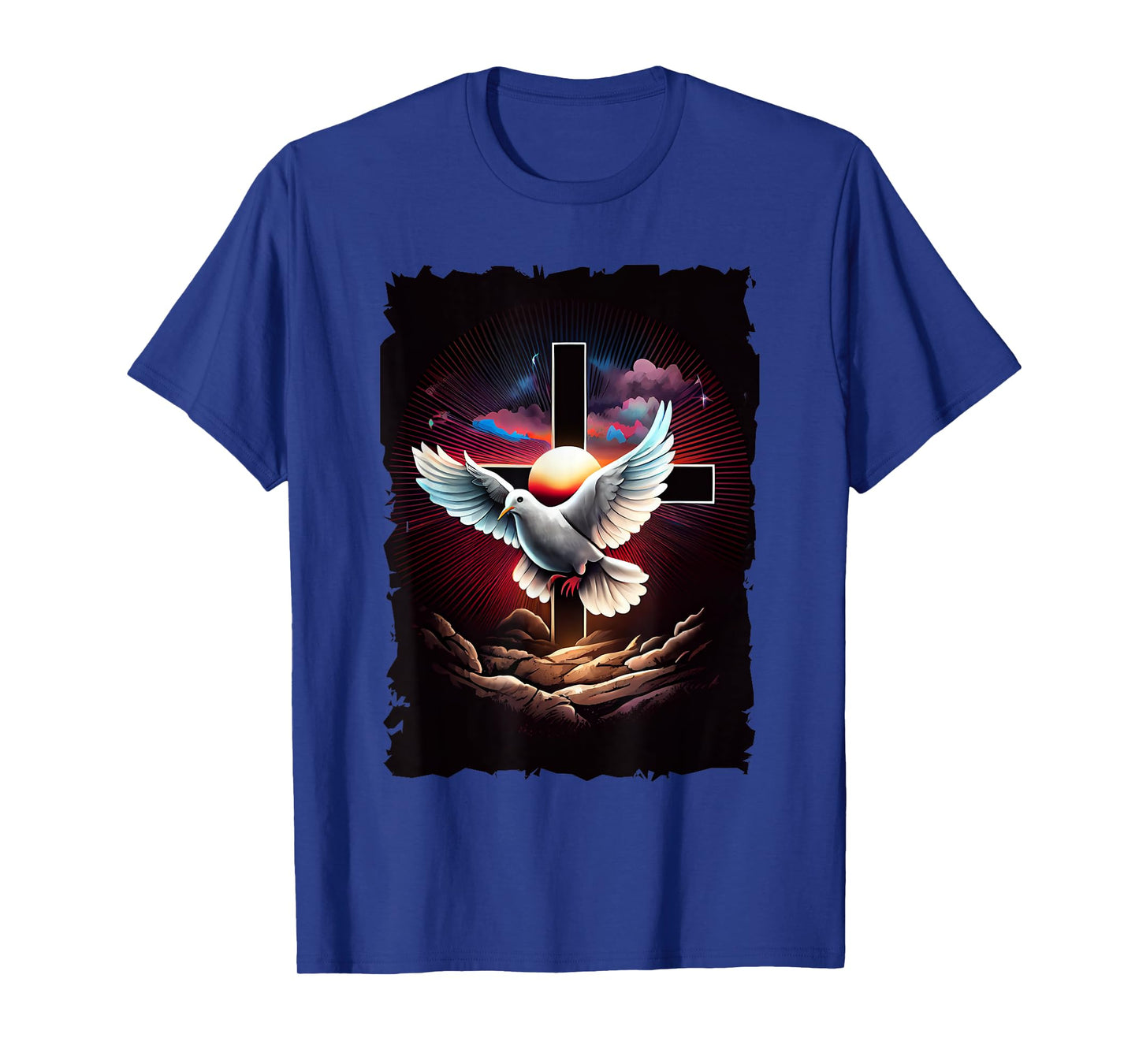 Christian Dove Cross retro 70s vintage T-Shirt