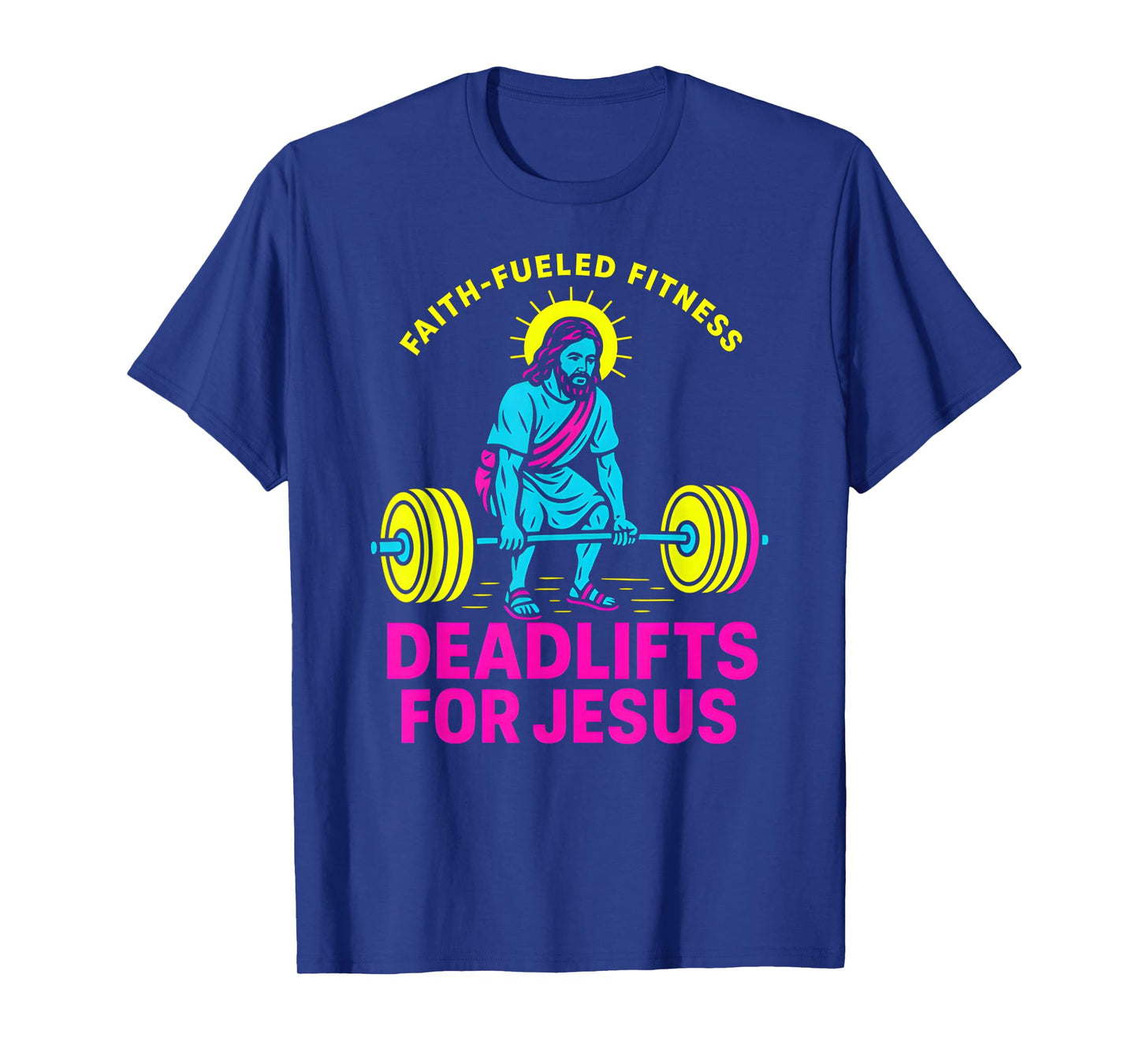 Christian Fitness Deadlifts for Jesus Cool Mens Religious T-Shirt