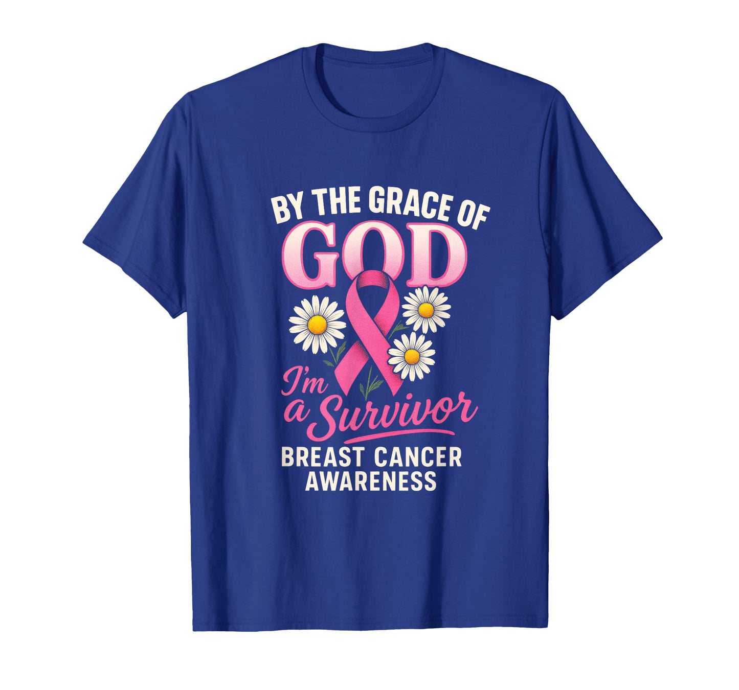 by The Grace of God - Breast Cancer Awareness T-Shirt