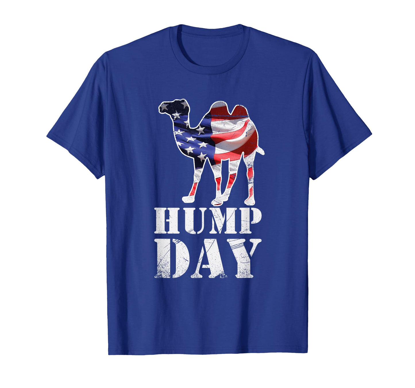 Hump Day American Flag Camel Themed Illustration Art Designe T-Shirt for Women Kids Men