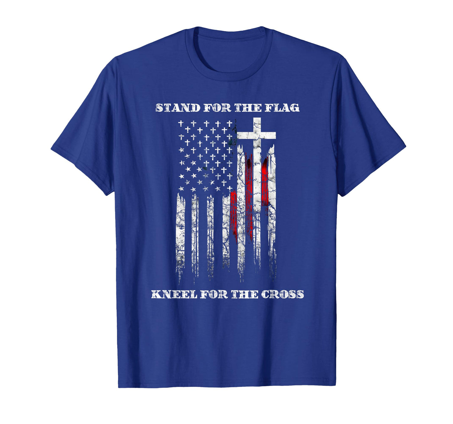 Stand For The Flag Kneel For The Cross Christian Faith Jesus T-Shirt