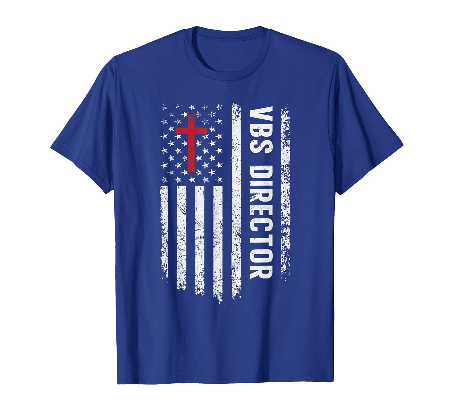 VBS Director Cross USA Flag Vacation Bible School Teacher T-Shirt