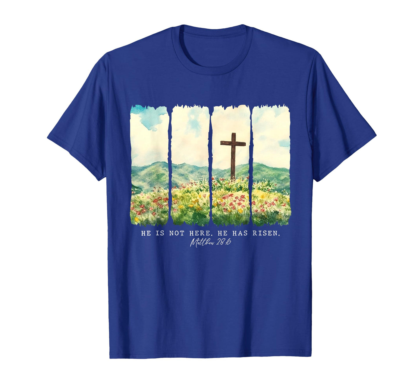 He is Not Here He Has Risen Jesus Easter Christian Faith T-Shirt