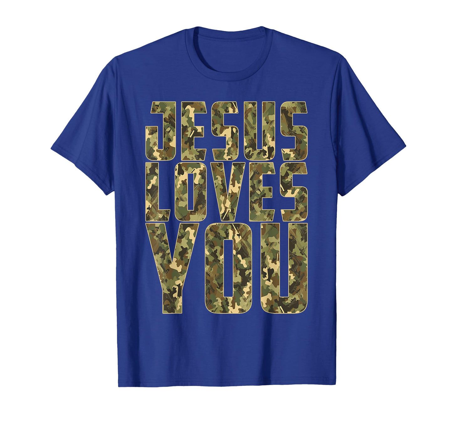 Jesus Loves You Camo Funny Christian Youth Boy Men T-Shirt