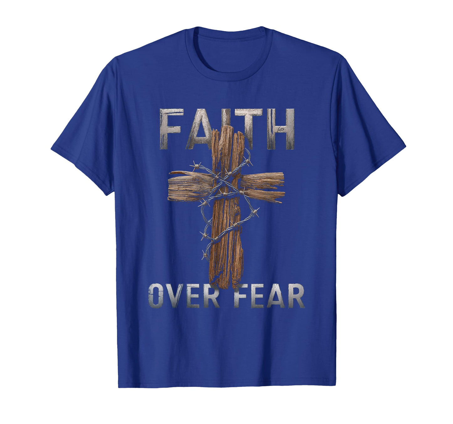 Faith Over Fear Christian Cross God Jesus Faith Religion T-Shirt