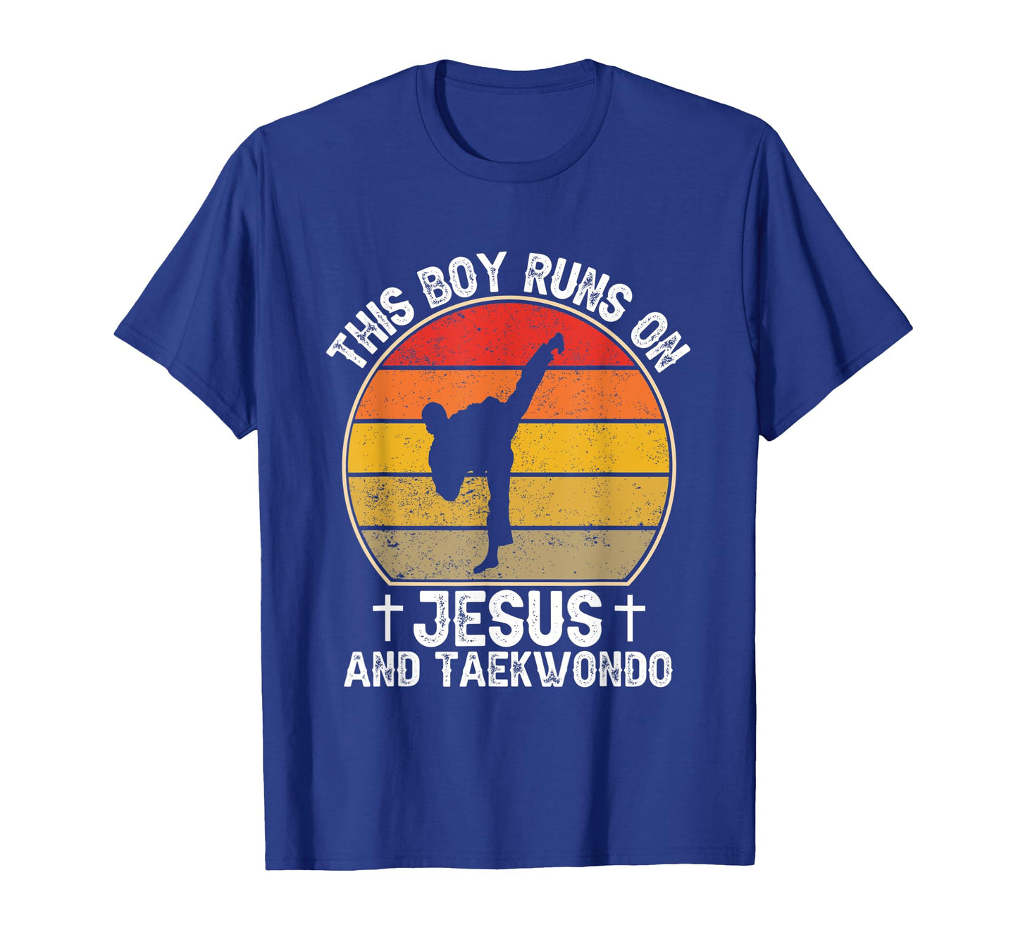 This Boy Runs On Jesus And Taekwondo - Christian Taekwondo T-Shirt