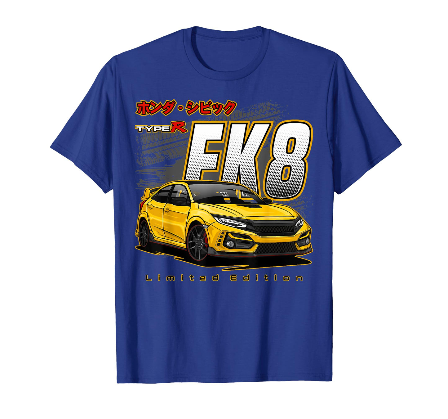 Civic Type R FK8 Japanese Car T-Shirt, Small, Black