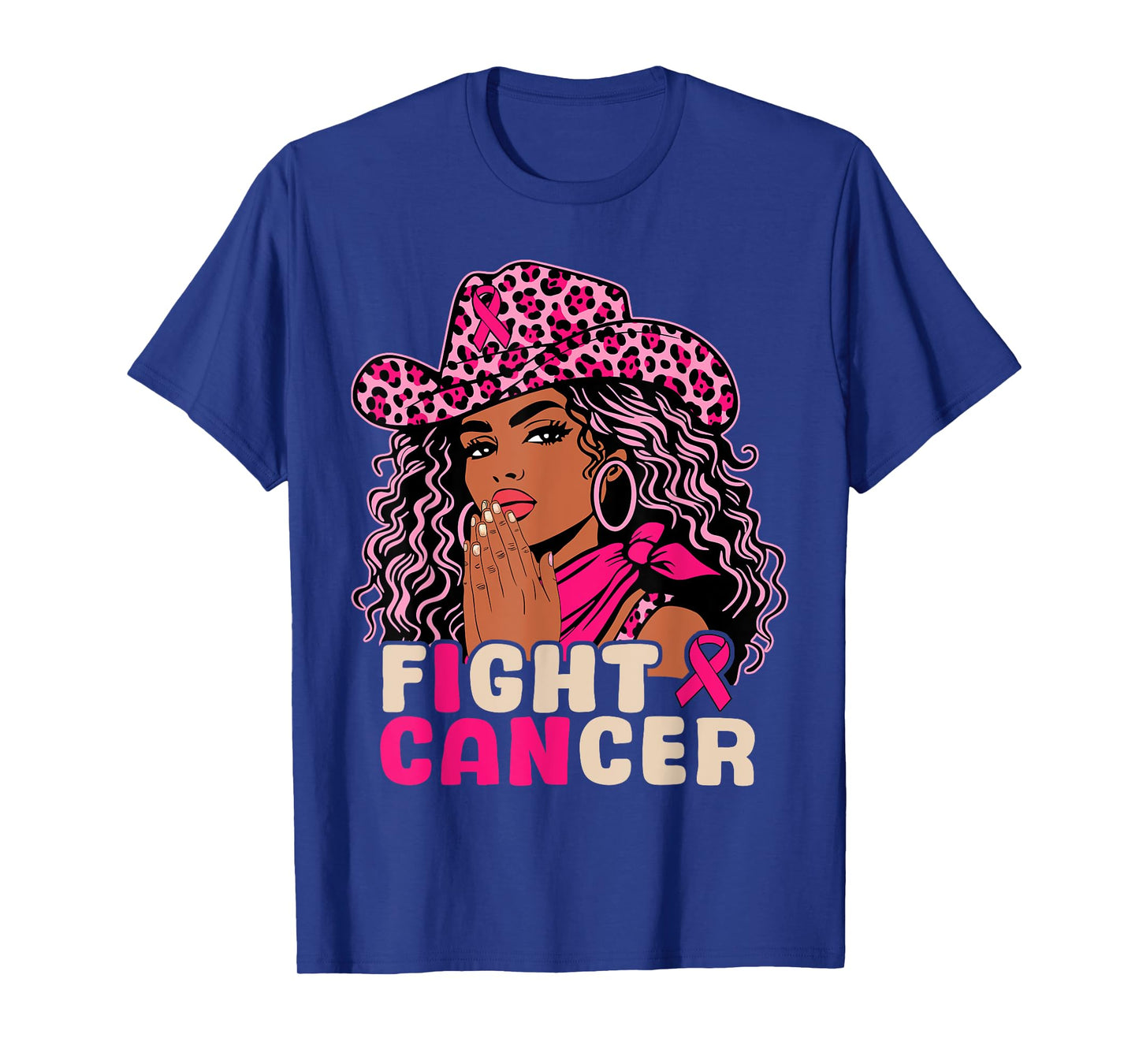 Fight Breast Cancer Afro Black Cowgirl Pray Western African T-Shirt