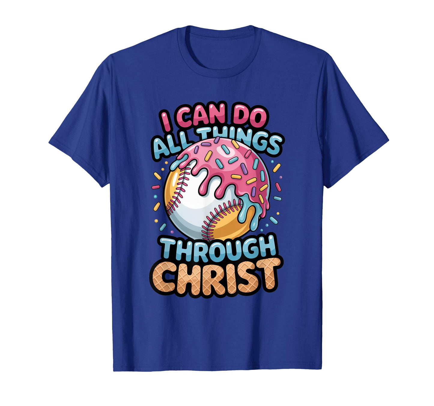 Ice Cream Drip Baseball Stuff Christian Baseball Shirts Boys T-Shirt