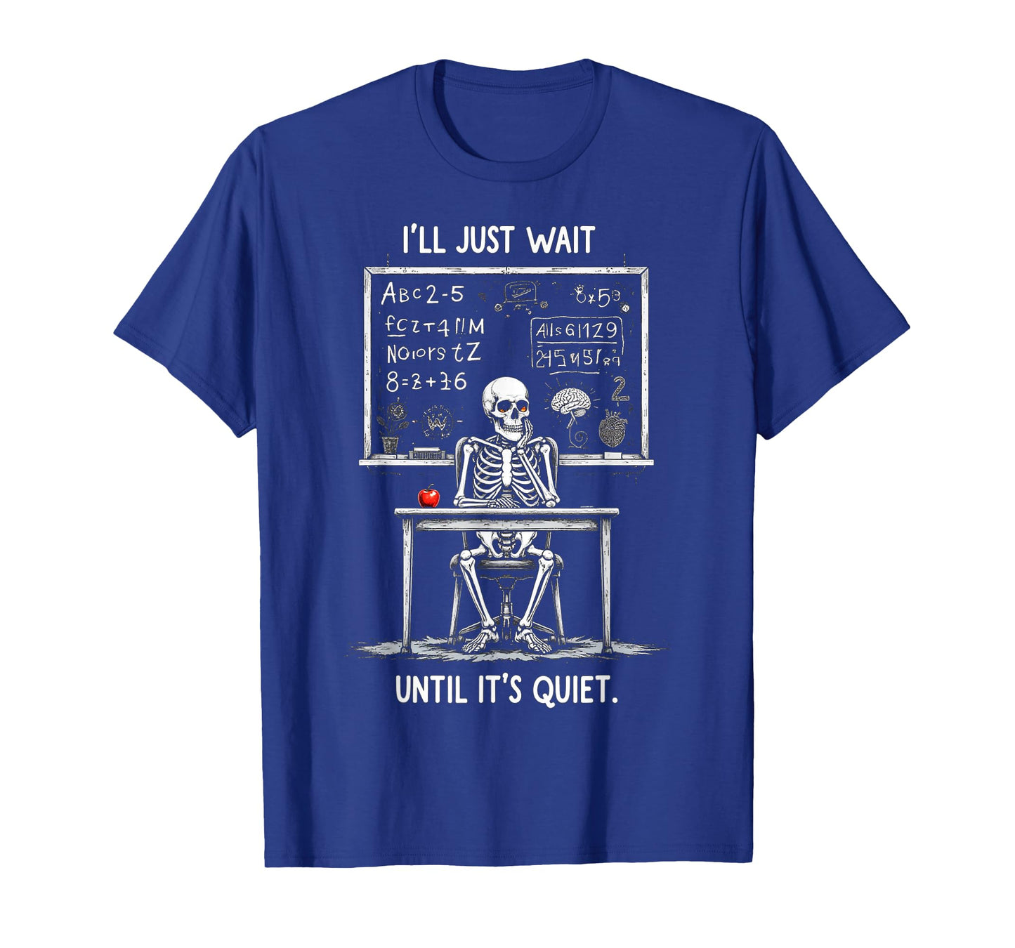 Halloween 2025 Funny Quiet Skeleton Teacher Cute Fall Lovers T-Shirt