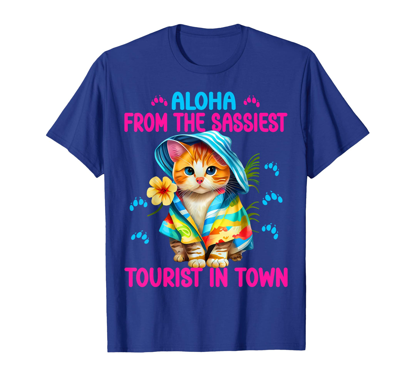 Aloha from the sassiest tourist in town.Funny Summer cats T-Shirt