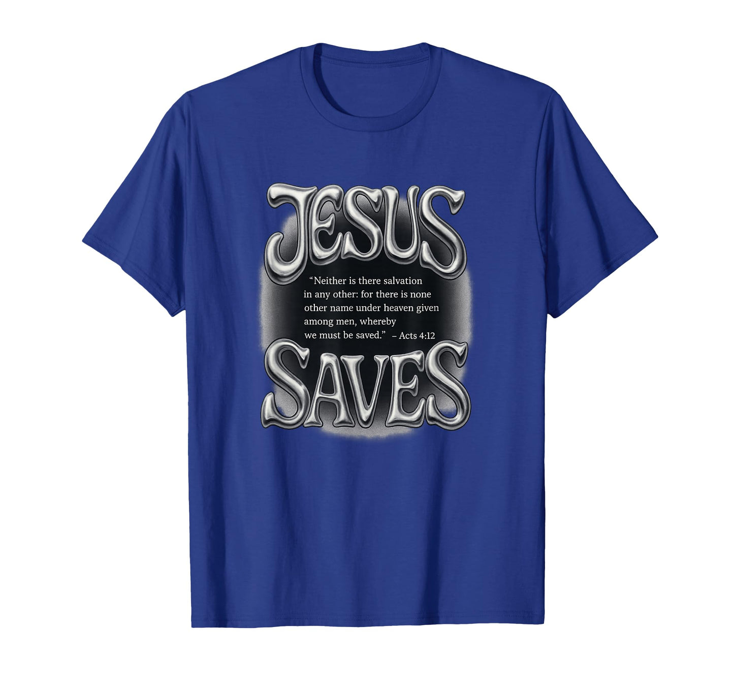 Jesus Saves | Acts 4:12 Retro Christian and Psychedelic T-Shirt