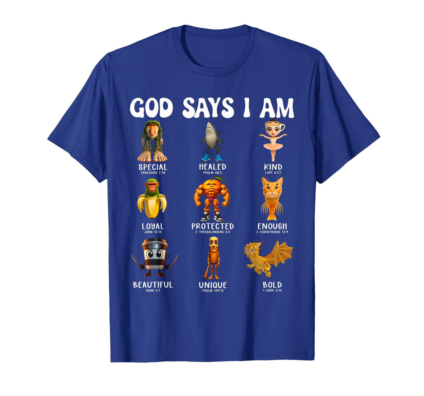 God Says I Am Quirky Italian Brainrot Scripture Design T-Shirt