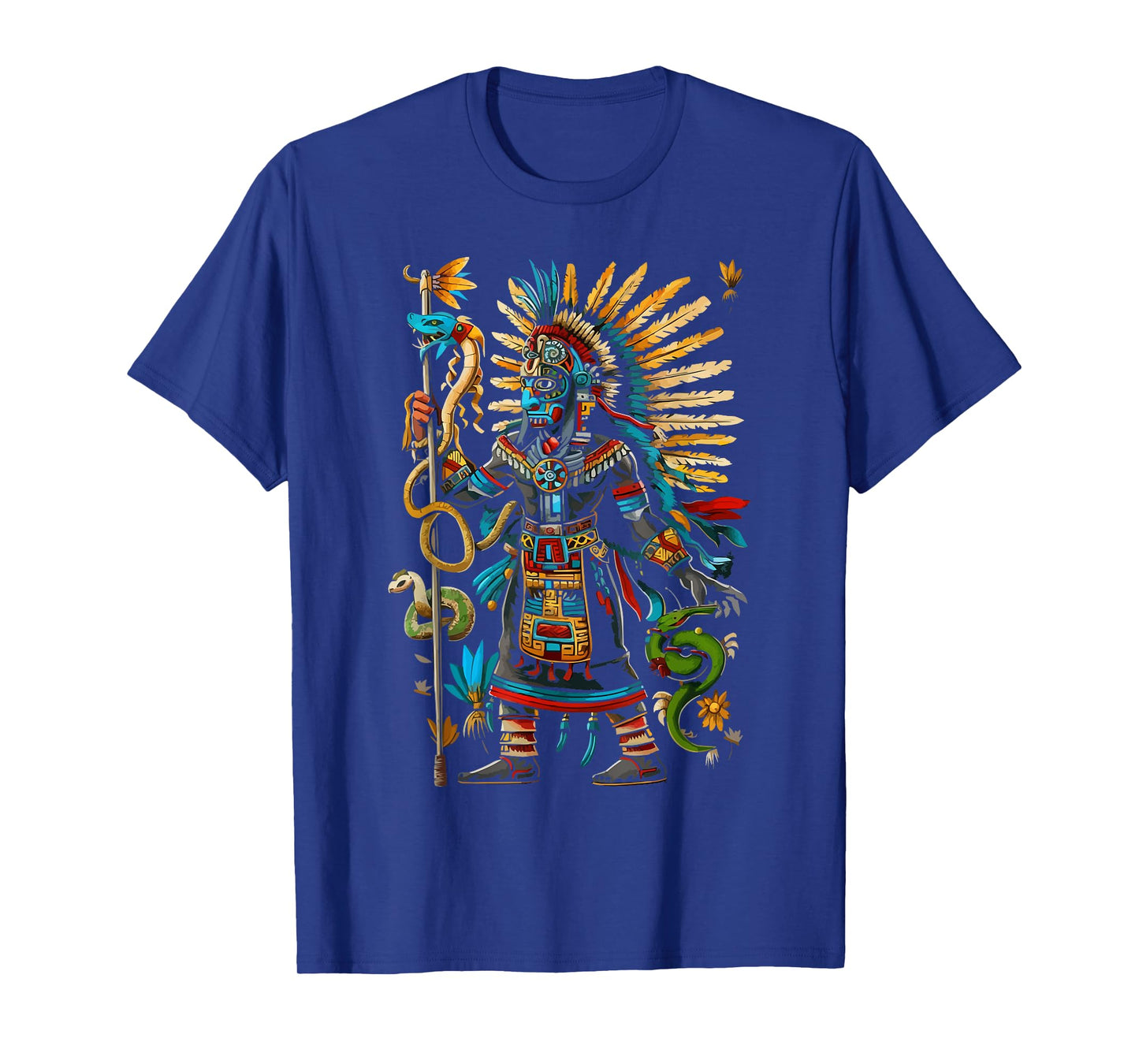 Aztec God Aztec Culture Mayan Indigenous Tlaloc Statue T-Shirt
