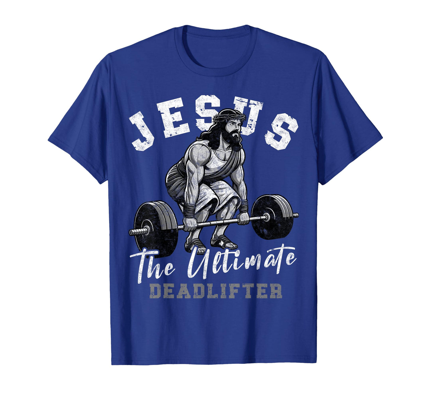 Jesus The Ultimate Deadlifter Funny Christian Workout Gym T-Shirt, Small, Black