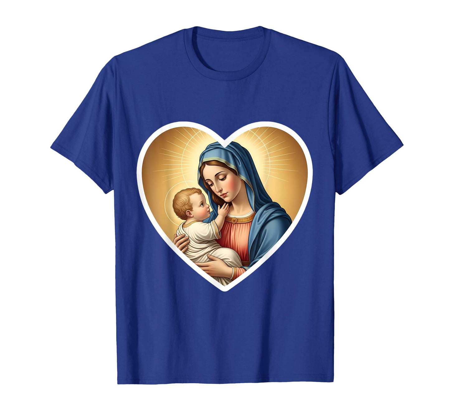 Saint Mary with Baby Jesus Christ Santa Maria Panagia Icon T-Shirt