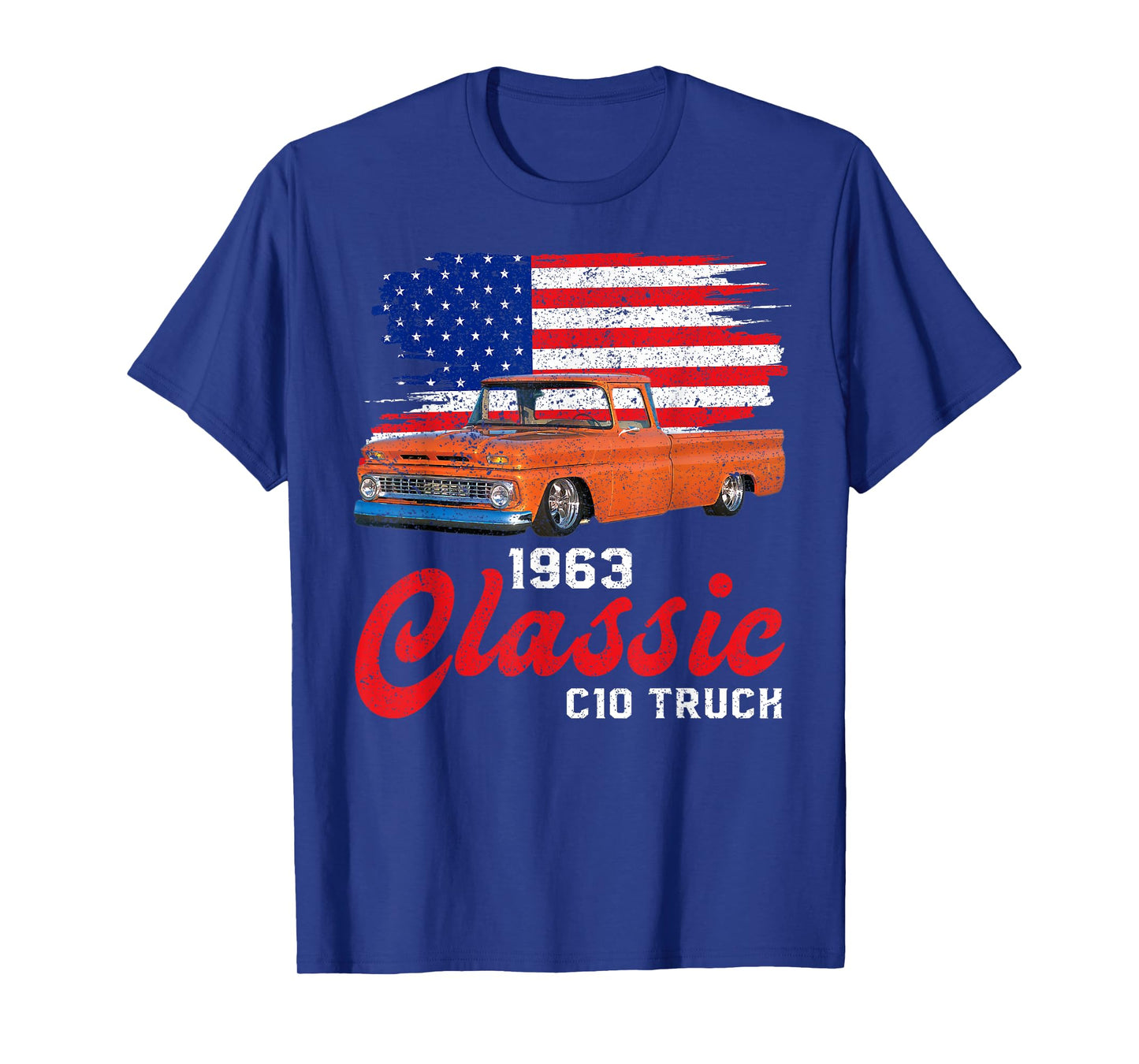 1963 63 c10 truck American Flag T-Shirt