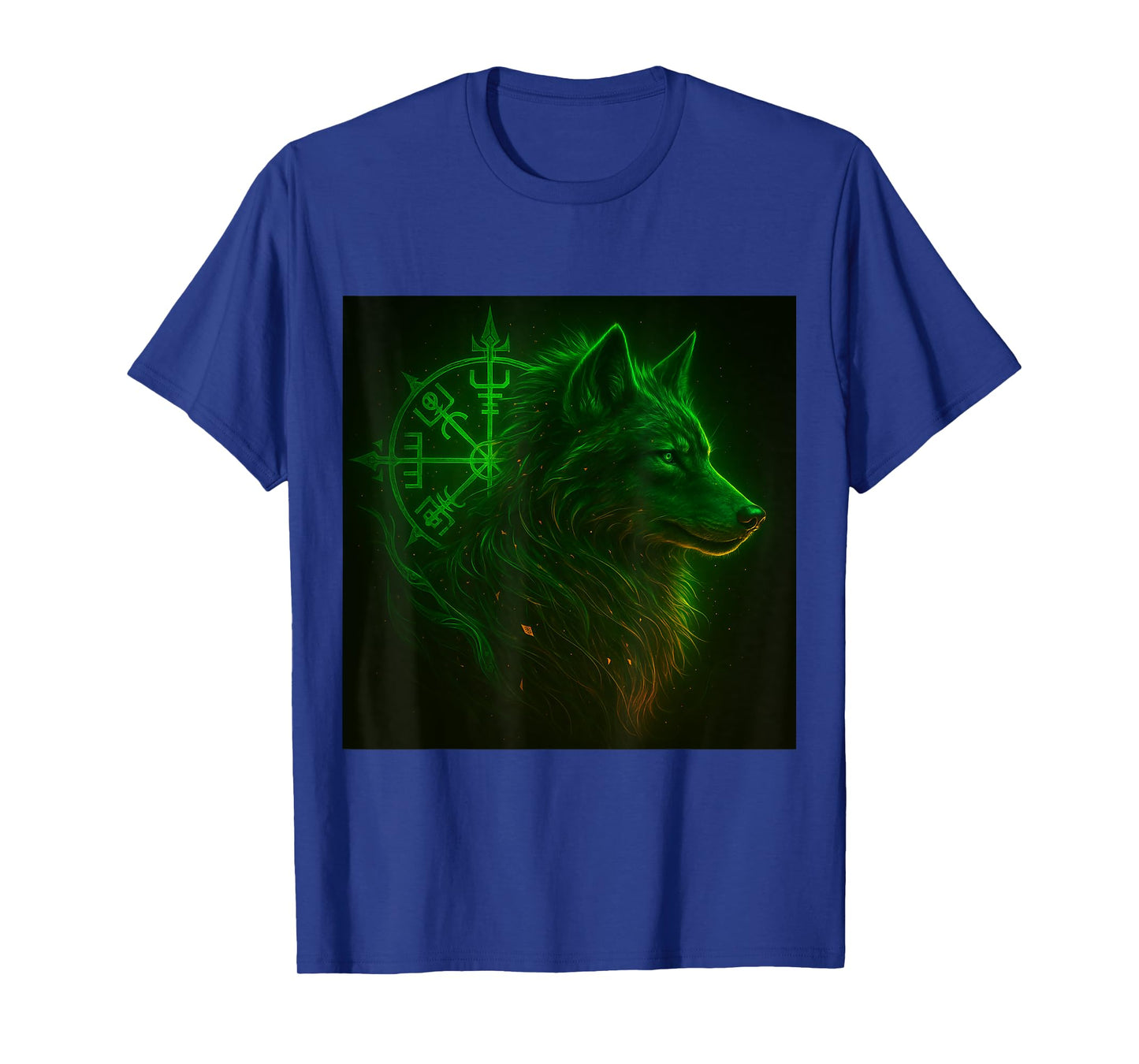 Viking Wolf Odins Runes Nordic Compass Wolves Vegvisir T-Shirt