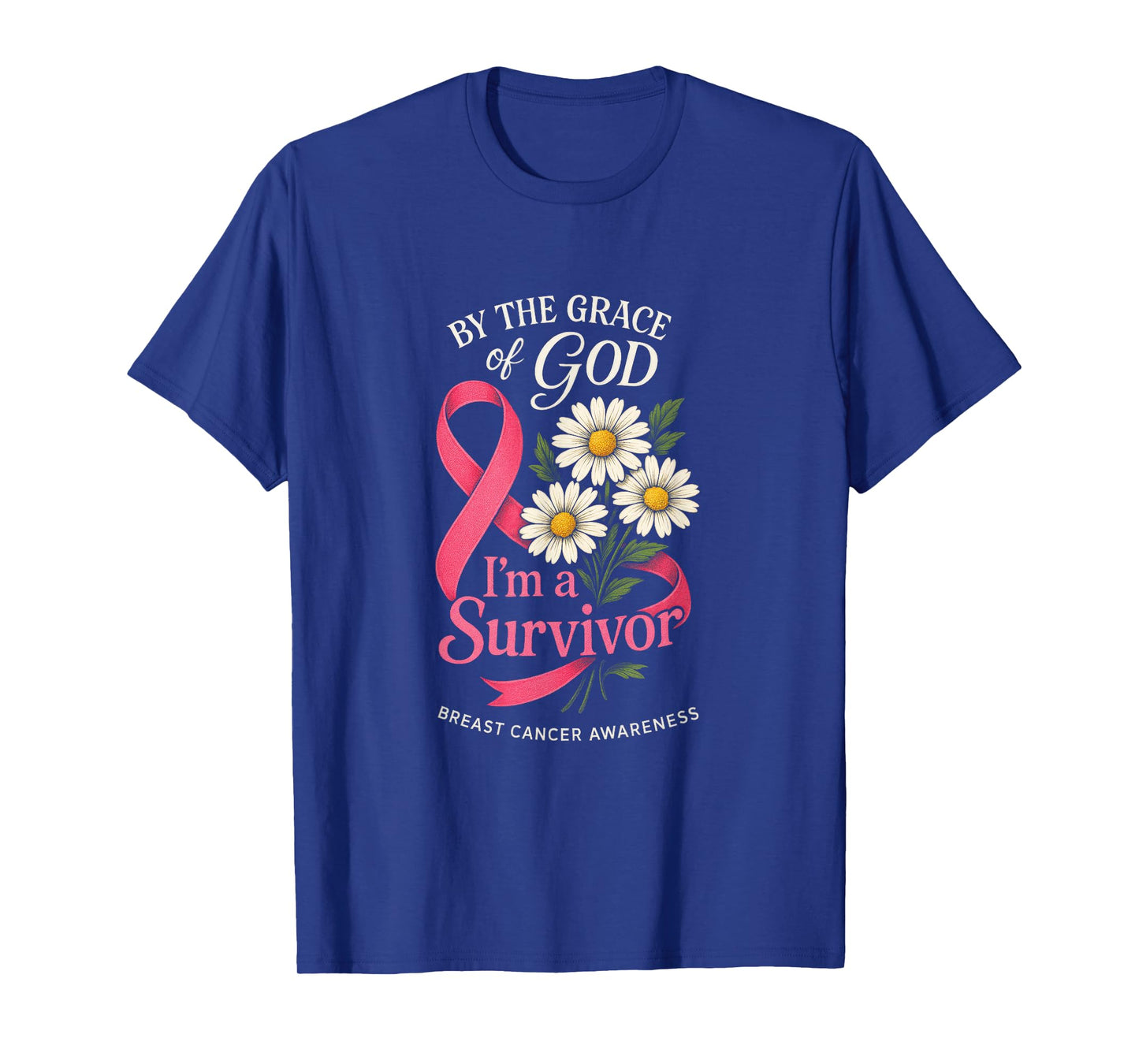 by The Grace of God - Breast Cancer Awareness T-Shirt