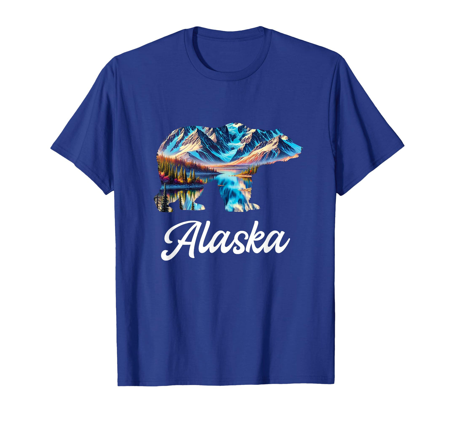 Alaska Mountains Bear Alaskan Lover Souvenir Vacation Trip T-Shirt