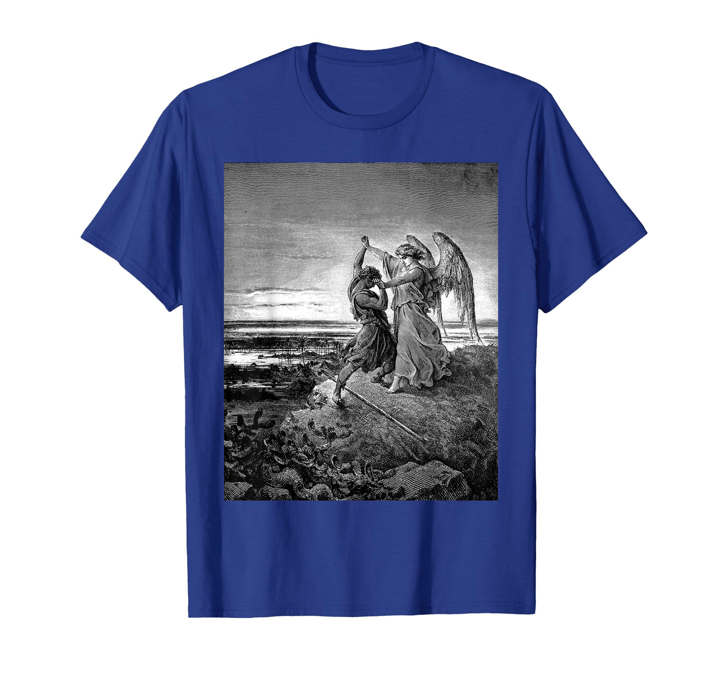 Jacob Wrestling with the Angel Gustave Dore Biblical Art T-Shirt
