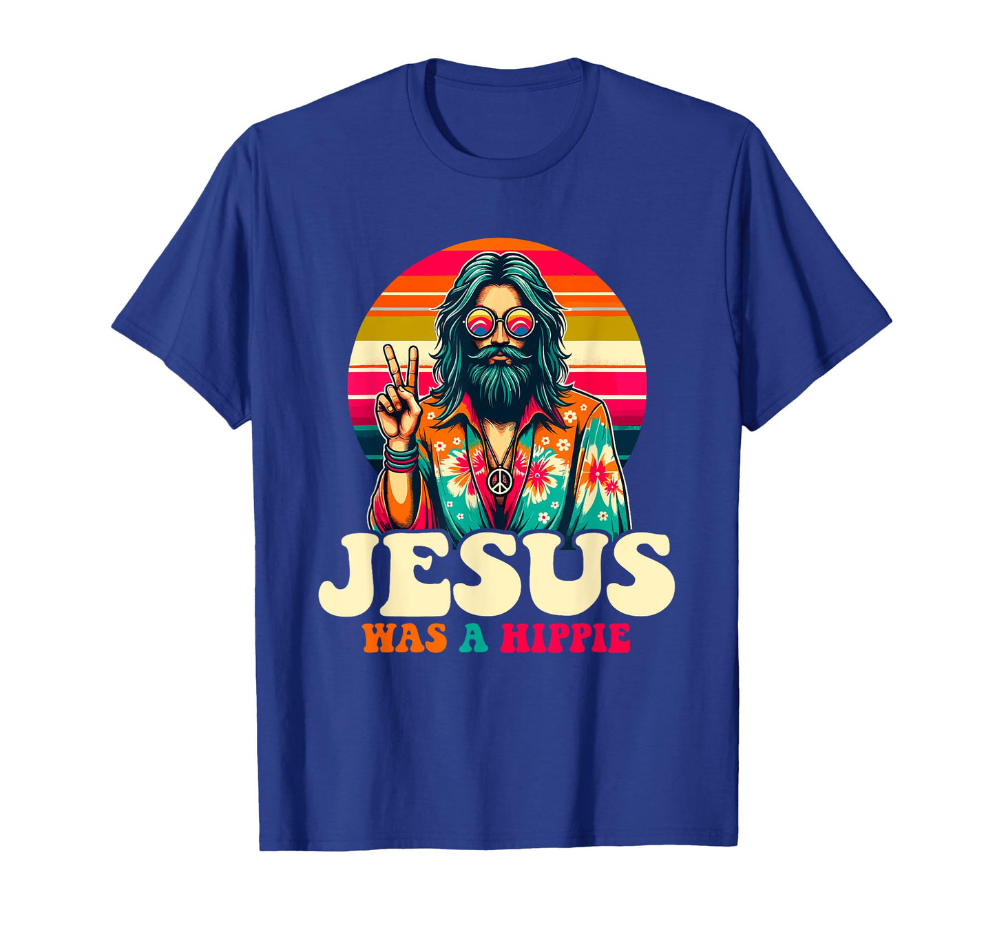 Jesus Hippie Funny Groovy Christian Religious T-Shirt
