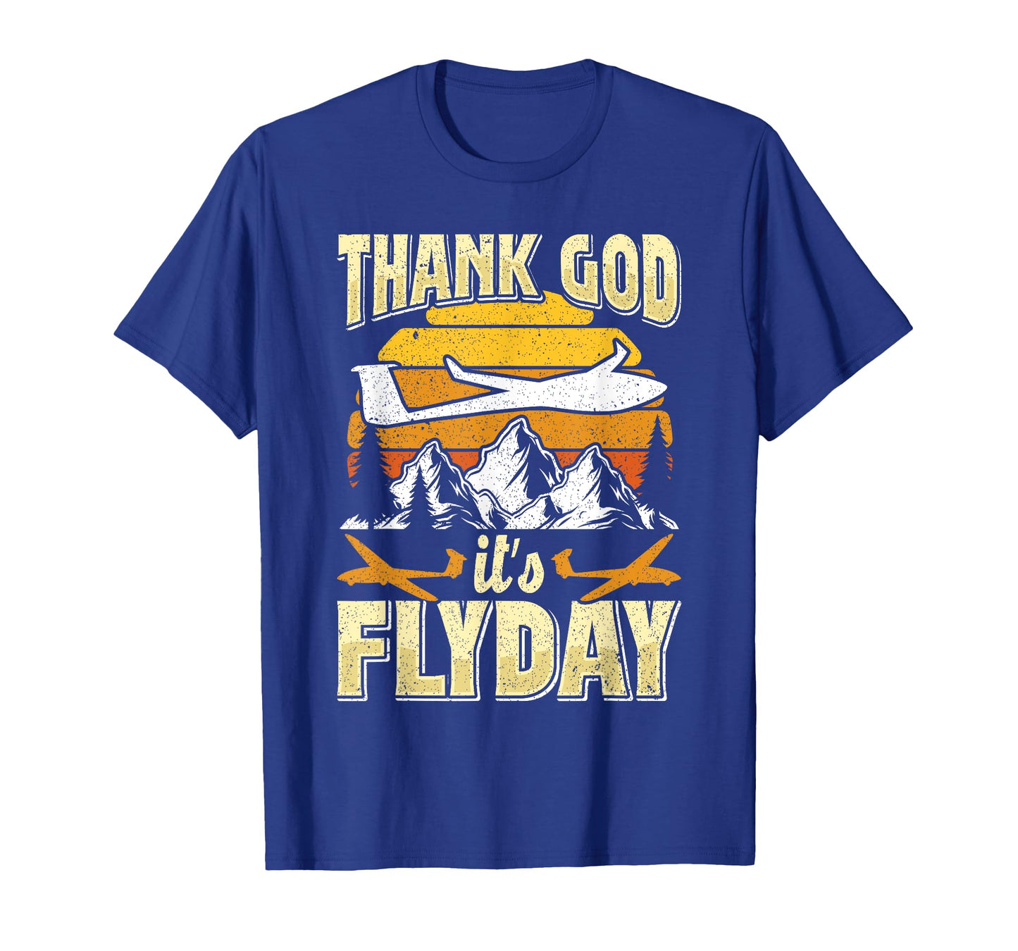 Thank God It's Flyday Gliding Day Flight Gliding Airplane T-Shirt